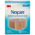 Nexcare Self Stick Compression Wrap 25mm x 2m Tan 1 Pack