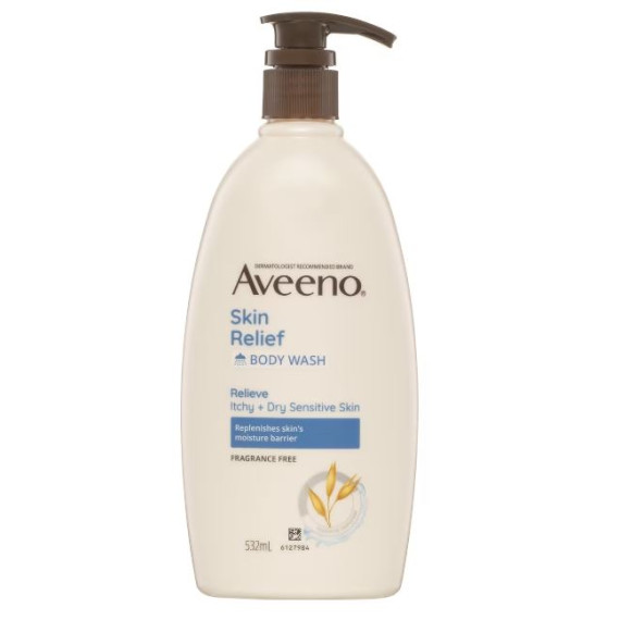Aveeno Skin Relief Fragrance-Free Body Wash 532ml at Pharmacy Direct