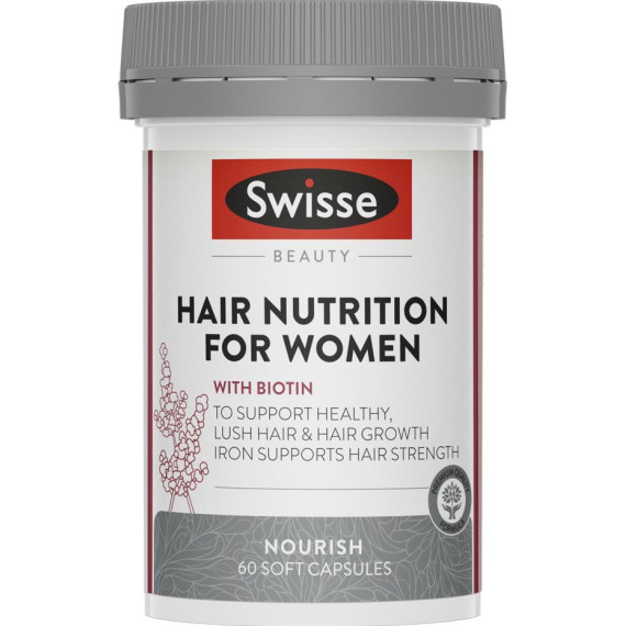 Buy Swisse Hair Nutrition For Women 60 Capsules Expiry Date 02/26 Online Pharmacy Direct AU