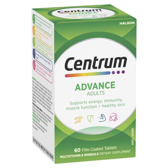 Buy Centrum Advance For Adults 60 Tablets Expiry Date 10/25 Online Pharmacy Direct AU
