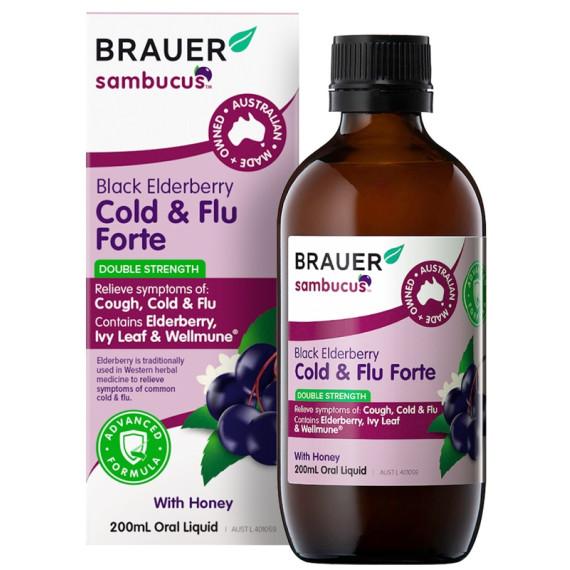 Brauer Sambucus Cold and Flu for Adults 200ml