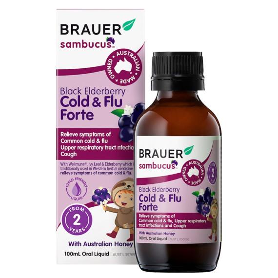 Brauer Sambucus Cold and Flu Forte for Kids 100ml