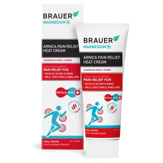 Brauer Magnesium Plus Arnica Pain Relief Heat Cream 100g