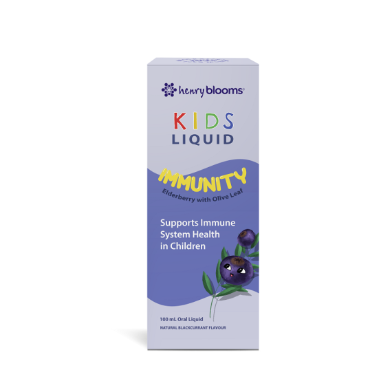 Henry Blooms Kids Liquid Immunity Elderberry With Olive Leaf 100ml