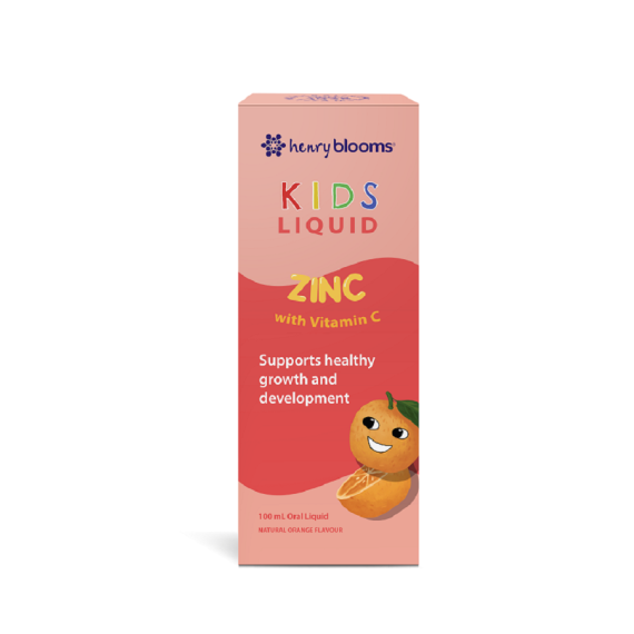 Henry Blooms Kids Liquid Zinc with Vitamin C 100ml - Boost Immunity | Pharmacy Direct