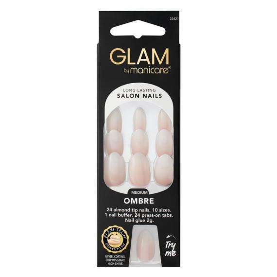 Manicare Glam Press On Nails Medium Almond Fashion Kit