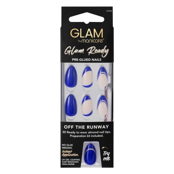 Manicare Glam Pre-Glued Nails Off The Runway 30pcs for stylish nails – Pharmacy Direct