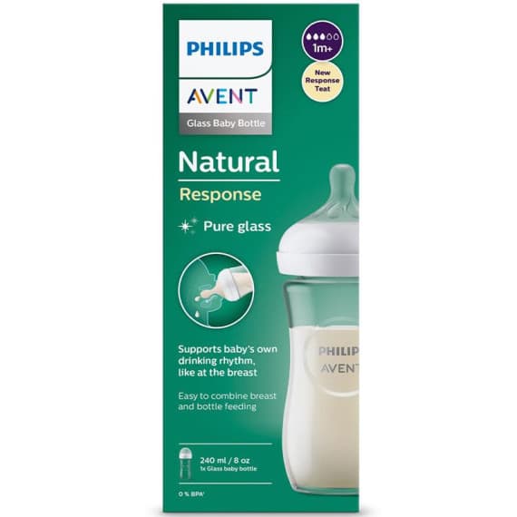 Buy Avent Natural Glass Response Bottle 240ml Online Pharmacy Direct AU