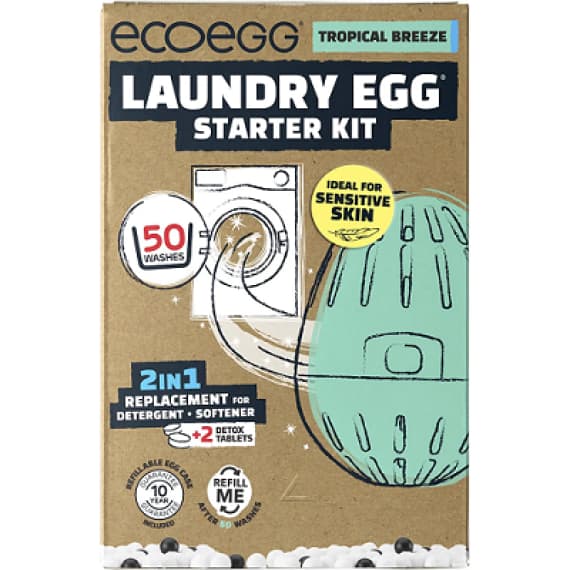 Ecoegg Laundry Egg Starter Kit Tropical Breeze 50 Washes