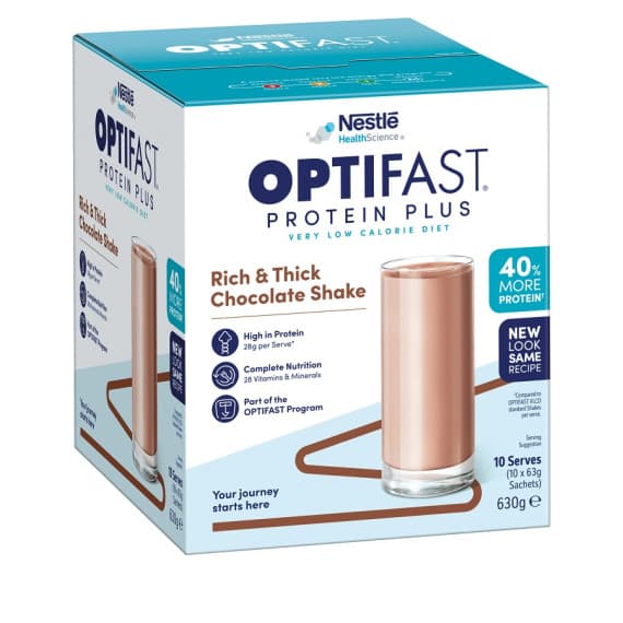 Buy Optifastt Protein and Thick Chocolate Shake 10 Pack 630g Online Pharmacy Direct AU