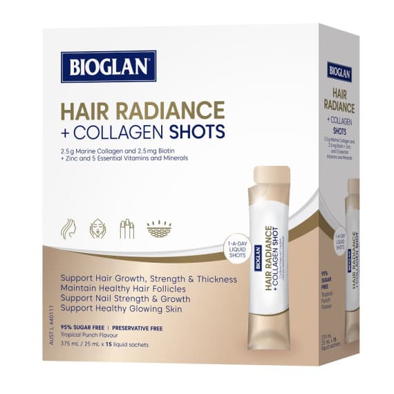 Bioglan Hair Radiance Plus Collagen Shots 15x25mL
