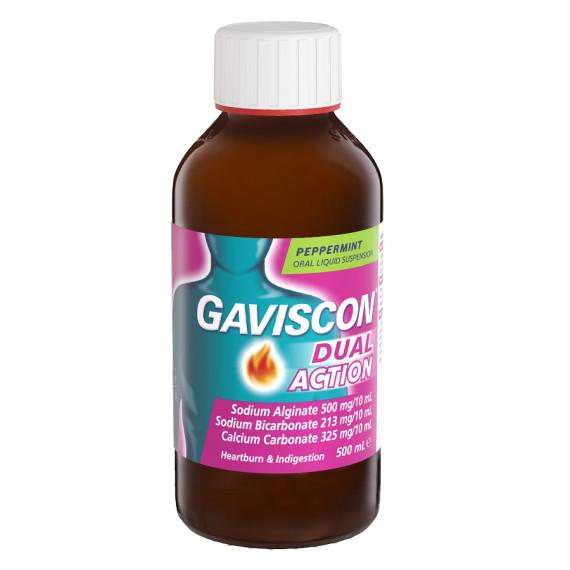 Gaviscon Dual Action Liquid Peppermint 500ml