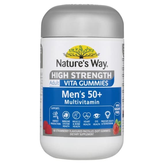Natures Way Adult Vita Gummies High Stength 50 Plus Mens Multi 60 Gummies
