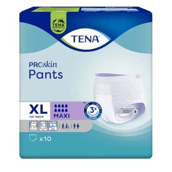 Buy TENA ProSkin Pants Maxi XL 10 Pack Online Pharmacy Direct AU