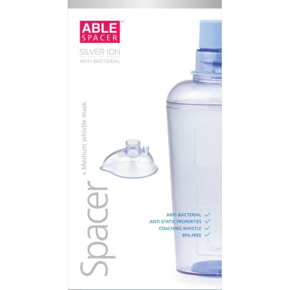 Able Spacer Medium Anti-Bacterial Mask for Easy Breathing - Pharmacy Direct