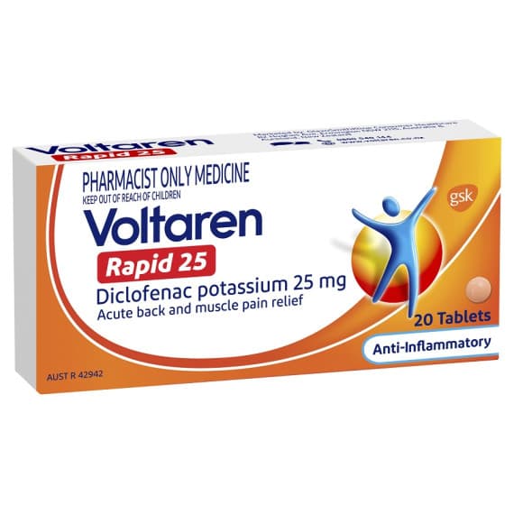 Voltaren Rapid 25mg 20 Tablets S3