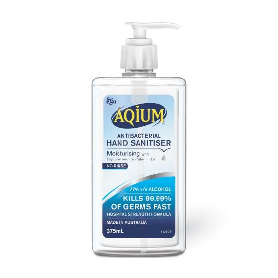 Ego Aqium Antibacterial Hand Sanitiser 375ml Pump