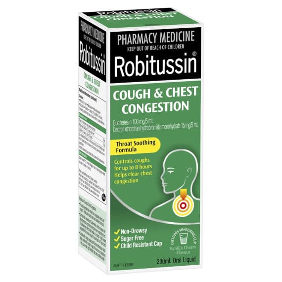 Robitussin Cough And Chest Congestion Cough Liquid 200ml