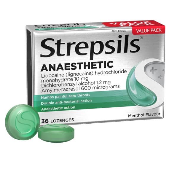 Strepsils Anaesthetic Lozenges Menthol 36 Pack