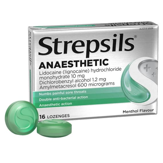 Buy Strepsils Anaesthetic Lozenges Menthol 16 Pack Online Pharmacy Direct AU
