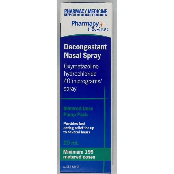 Pharmacy Choice Decongestant Nasal Spray Pump 40 Micrograms Per Spray  20ml