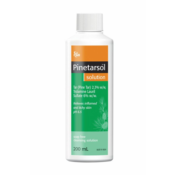 Ego Pinetarsol Solution 200ml for sensitive skin and itch relief – Pharmacy Direct