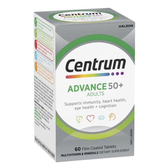 Buy Centrum Advance 50 Plus Adults 60 Film Coated Tablets Online Pharmacy Direct AU