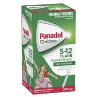 Panadol Children 5 to 12 Years Suspension Fever And Pain Relief Strawberry Flavour 200ml