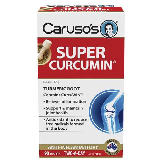 Buy Carusos Super Curcumin 90 Tablets Online Pharmacy Direct AU
