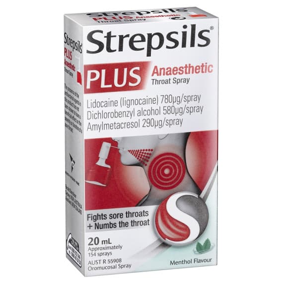 Strepsils Plus Anaesthetic Throat Spray Menthol Flavour 20ml