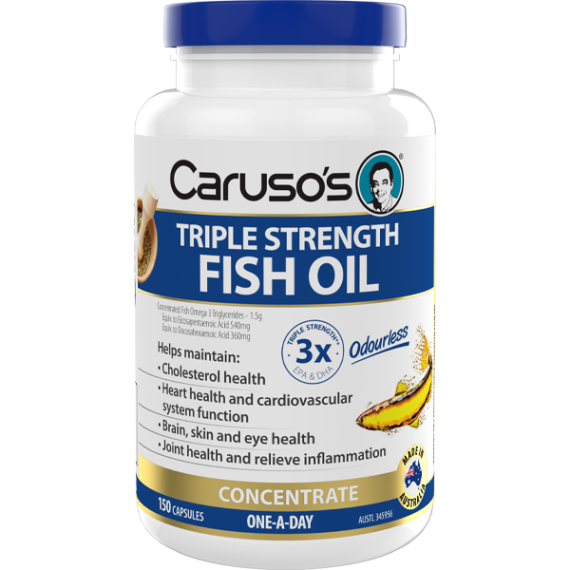 Carusos Triple Strength Fish Oil 150 Capsules