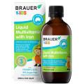Brauer Kids Liquid Multivitamin with Iron 200ml