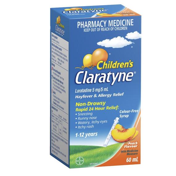 Buy Claratyne Childrens Syrup Peach 60ml Expiry Date 02/26 Online Pharmacy Direct AU