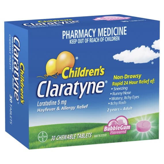 Claratyne Children's Bubblegum Chewables 30 Tablets - Pharmacy Direct