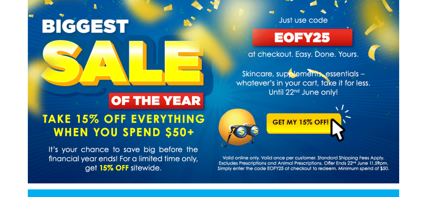 Pharmacy Direct EOFY2025 Sale: Take 15% Off Everything Sitewide!