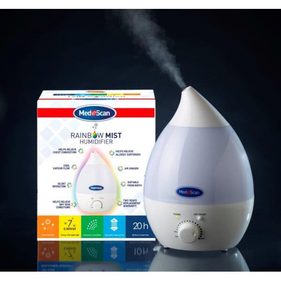 Medescan Rainbow Mist Ultrasonic Cool Mist Humidifier