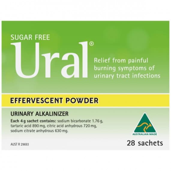 Ural Effervescent Lemon Powder for UTI relief at Pharmacy Direct