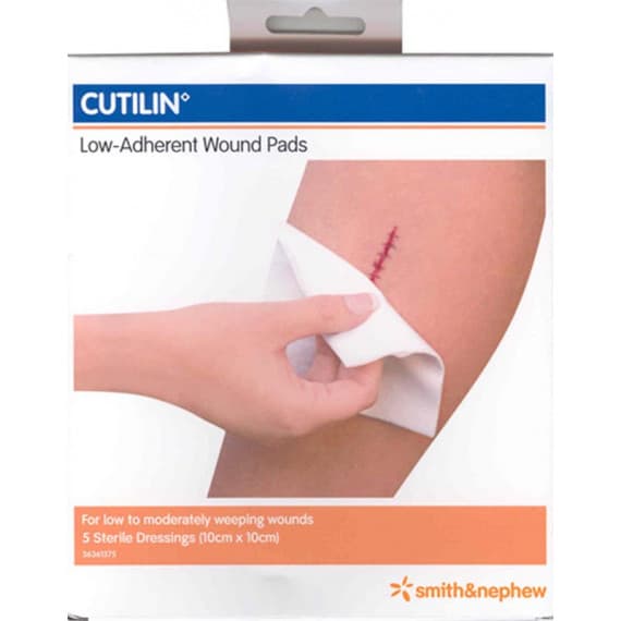 Cutilin Low Adherent Wound Pads 5 Pack - Buy Online at Pharmacy Direct