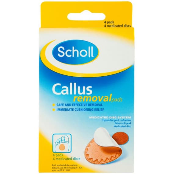 Scholl Callus Removal Pads 4 Medicated Discs