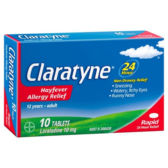 Buy Claratyne Allergy Hayfever Relief Antihistamine 10 Tablets Online Pharmacy Direct AU