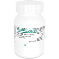 Megafol Folic Acid 0.5 mg 100 Tablets