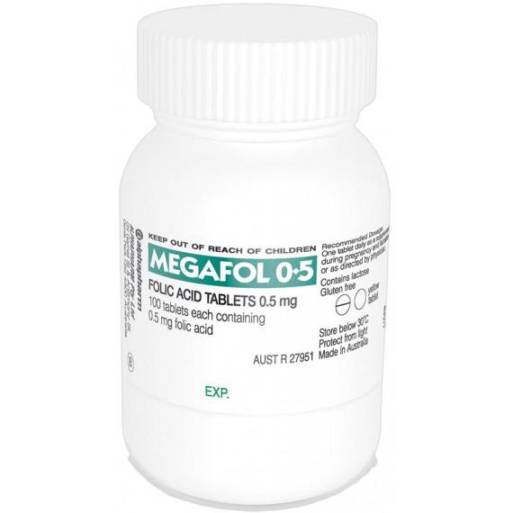 Megafol Folic Acid 0.5mg 100 Tablets Online at Pharmacy Direct
