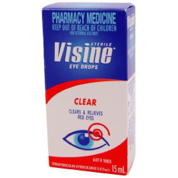 Visine Eye Drops Clear 15mL fast relief for red eyes – Pharmacy Direct