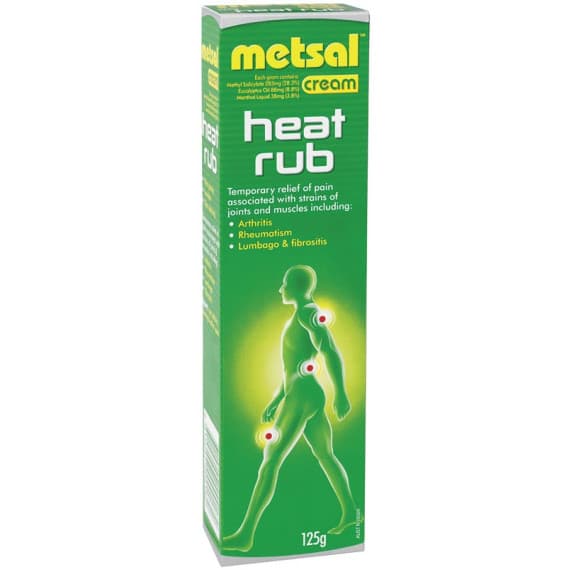 Metsal Cream Heat Rub 125g pain relief muscle recovery – Pharmacy Direct