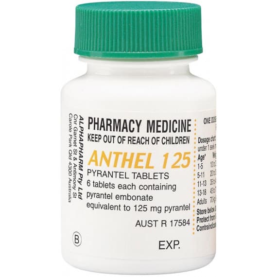 Buy Anthel 125mg 6 Tablets Online Pharmacy Direct AU
