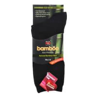 Sox and Lox Ladies Everyday Diabetic Friendly Bamboo Socks Black Size 2 to 8