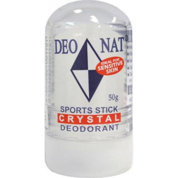 Deonat Crystal Deodorant Sports Stick 50g for long-lasting freshness at Pharmacy Direct