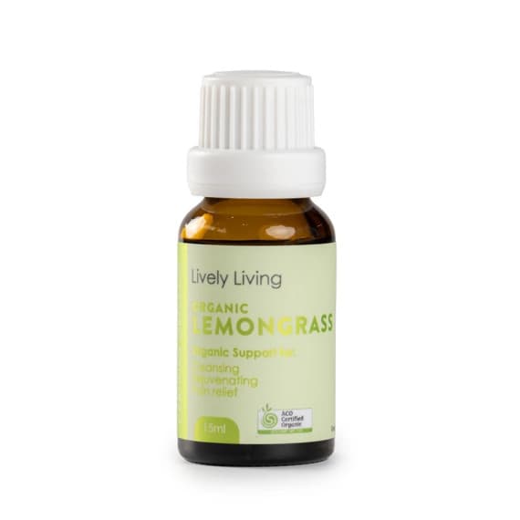 Lively Living Organic Lemongrass Essential Oil 15ml at Pharmacy Direct