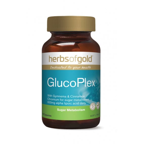 Herbs of Gold Glucoplex 60 Capsules - Supports healthy blood sugar - Pharmacy Direct
