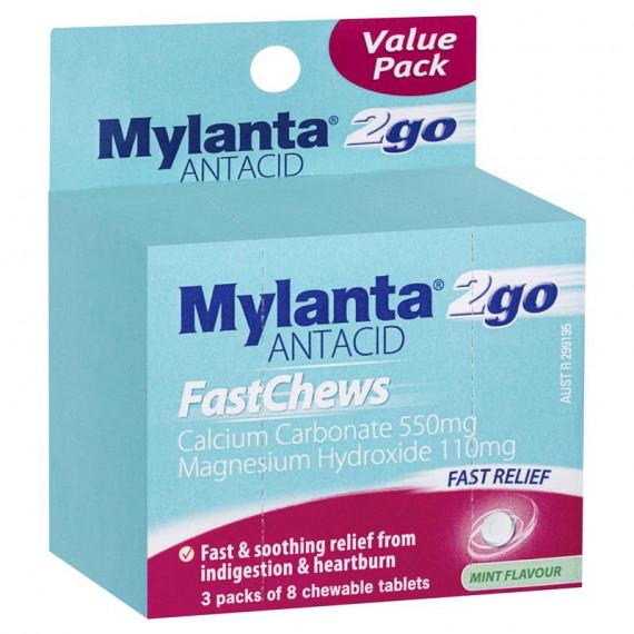 Mylanta Fast Chews 24 Tablets - Buy Online at Pharmacy Direct